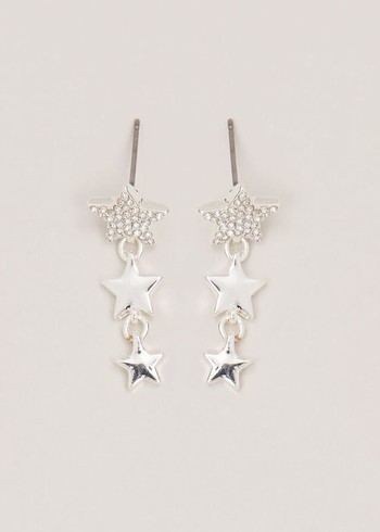 Phase Eight Silver Plated Star Drop Jewellery Silver USA | 1937825-BG